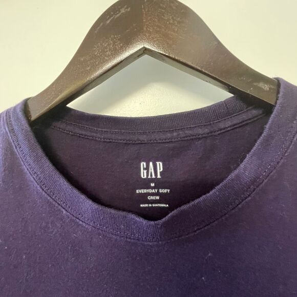 GAP Men's Classic Logo T-Shirt Purple Short Sleeve Cotton Tee Size M - Picture 8 of 9